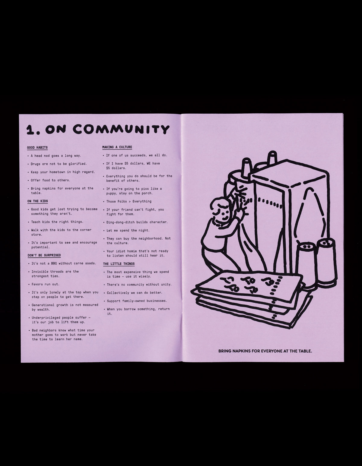 Spread from Richard Massie's issue